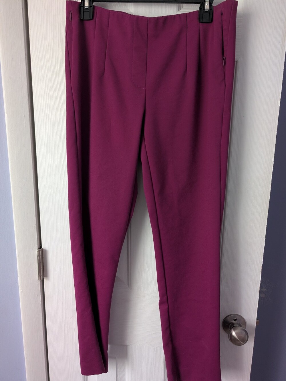 J. Jill NWOT Slim Straight Pants in Plum Berry